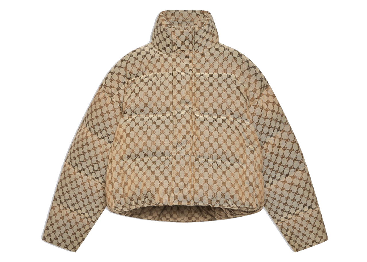 Pufferjacka Gucci Balenciaga x The Hacker Project Hacker BB Puffer Jacket Beige | 681883TLO539585, 0