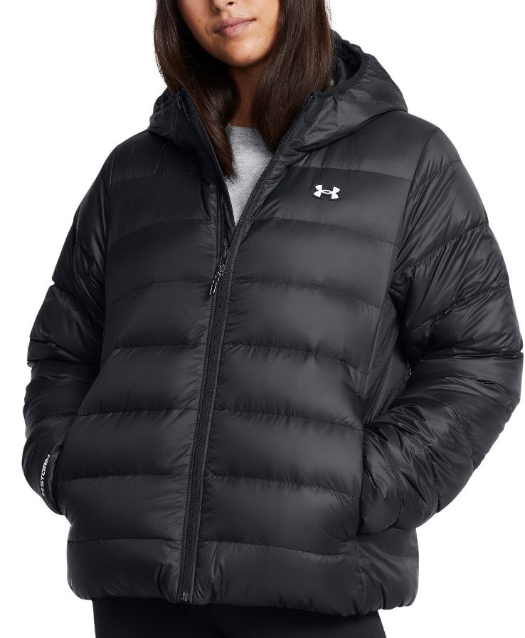 Pufferjacka Under Armour Legend Down Hooded Jacket Svart | 1385852-001