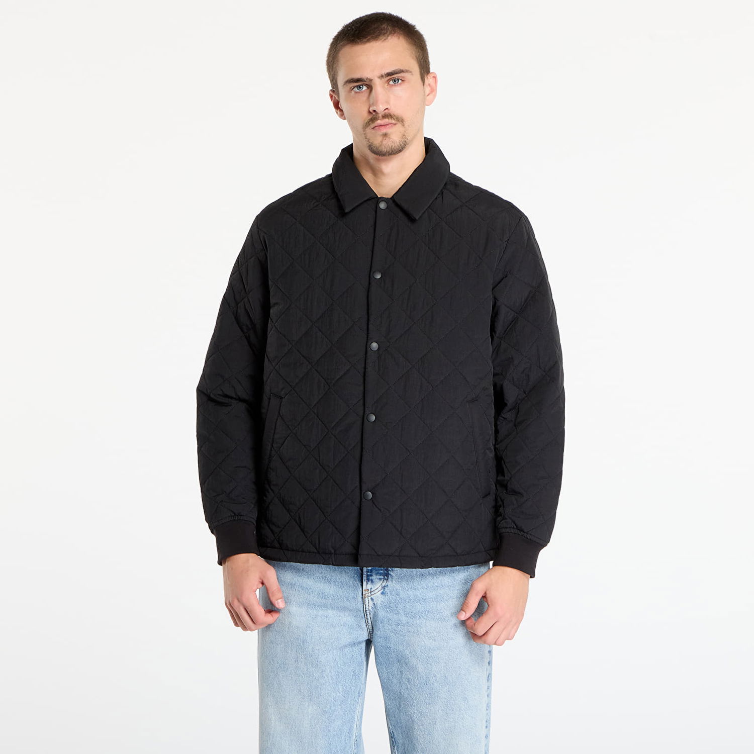 Jacka Urban Classics Quilted Overshirt Jacket Svart | TB7630-00007, 0