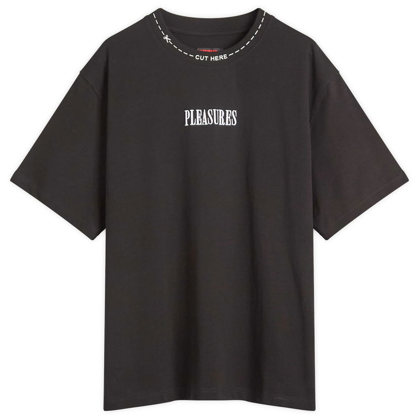 T-shirt Pleasures Pleasures Cut Here Heavyweight T-Shirt Svart | P25SP027-BLK