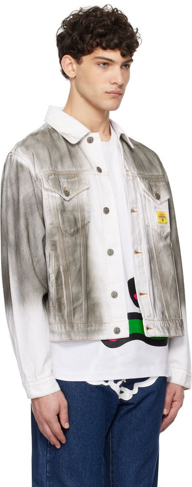 Jacka BBC IceCream ICECREAM Oil Stained Denim Trucker Jacket Grå | ICW008, 1