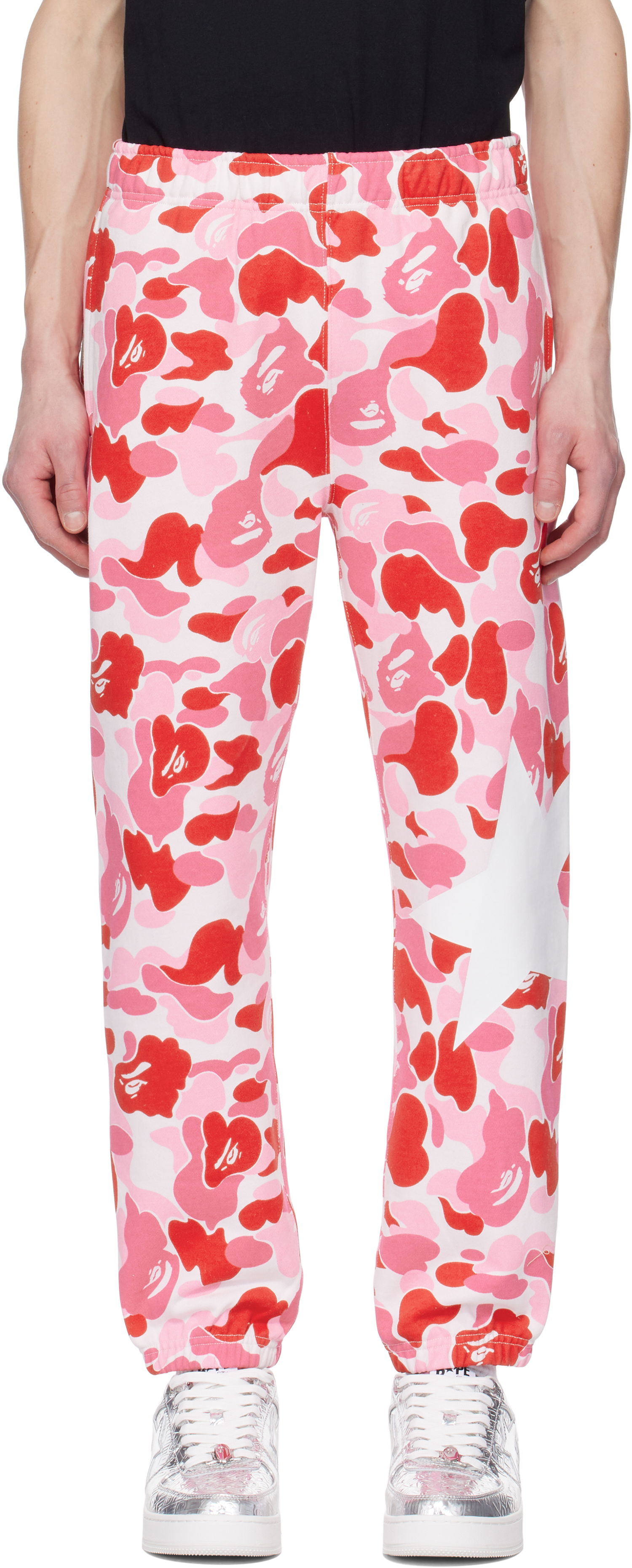 Träningsbyxor BAPE ABC Camo Sweatpants Rosa | 001PTK801007M, 0