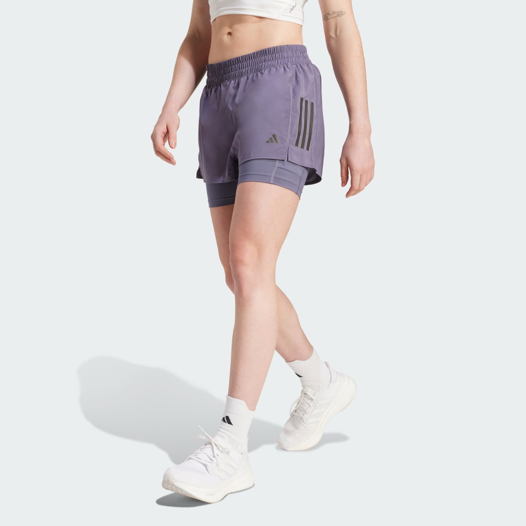 Shorts adidas Performance Own the Run Climacool 2-in-1 Running Shorts Purpur | JW9696, 0