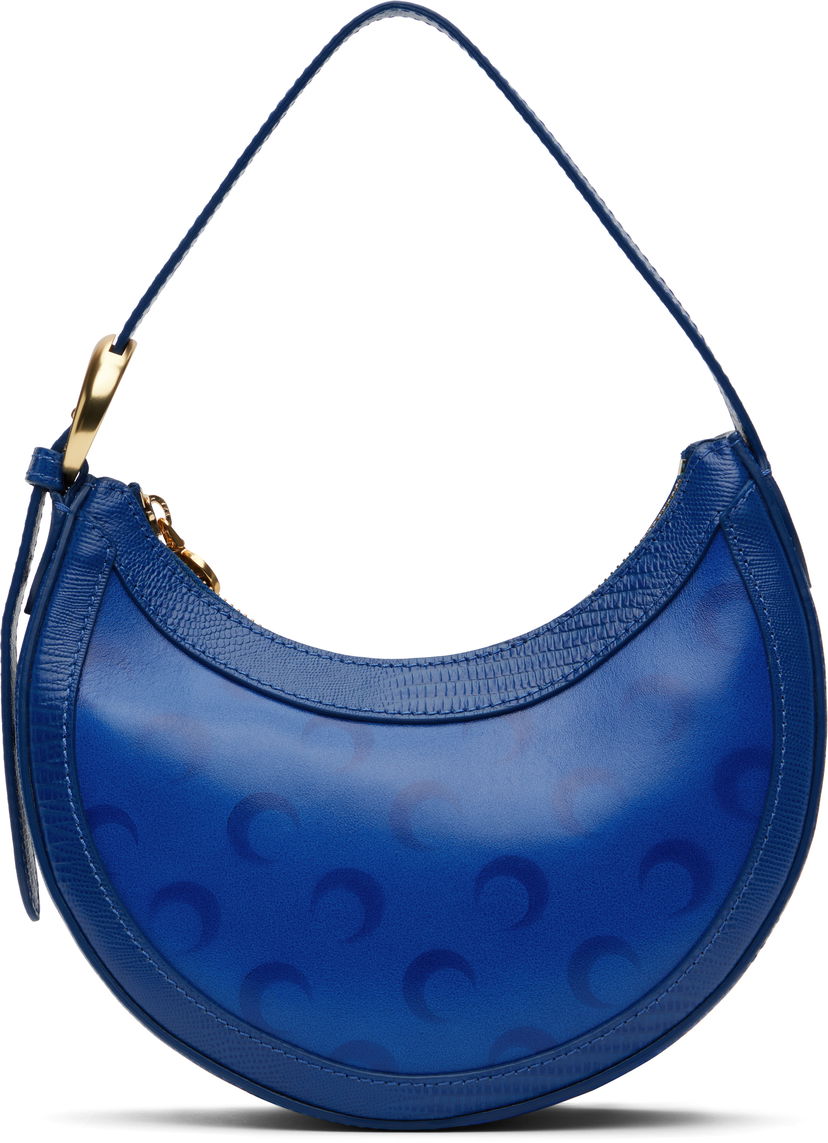 Handväska Marine Serre Marine Serre Moon Airbrushed Leather Eclips Mini Bag Blå | WBA002A CLEA0053