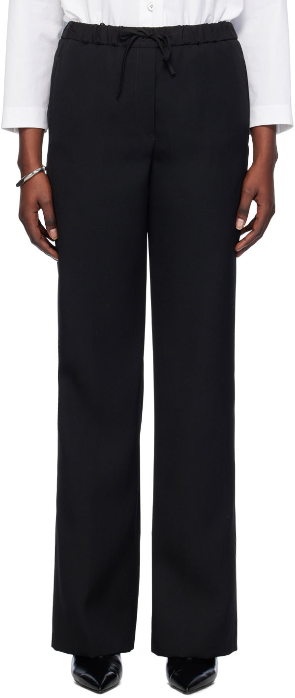 Byxor Jil Sander Drawstring Trousers Svart | J52KA0014_JTN319