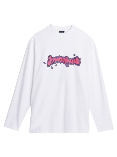 T-shirt Jacquemus Le Desenho Manches Longues Daisy Logo Long Sleeve Vit | 235JS122-2003-1DK