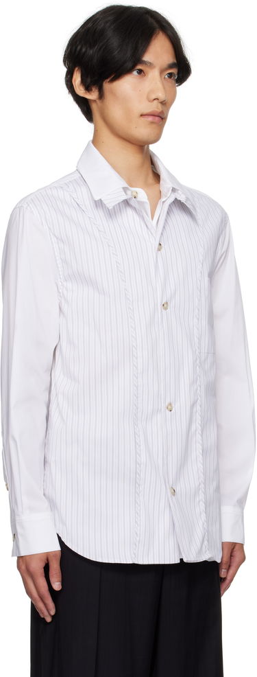 Skjorta Andersson Bell Andersson Bell Open Collar Layered Shirt Vit | atb1341m, 1