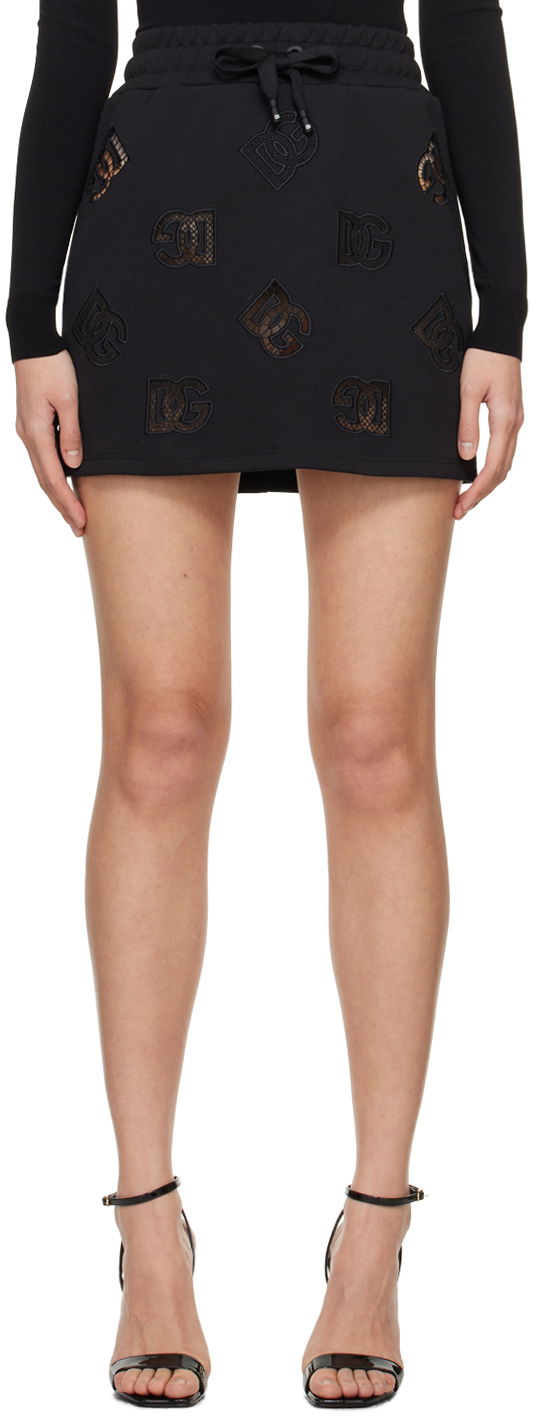 Kjol Dolce & Gabbana Cutout Miniskirt Svart | F4CSKZ GDB9T