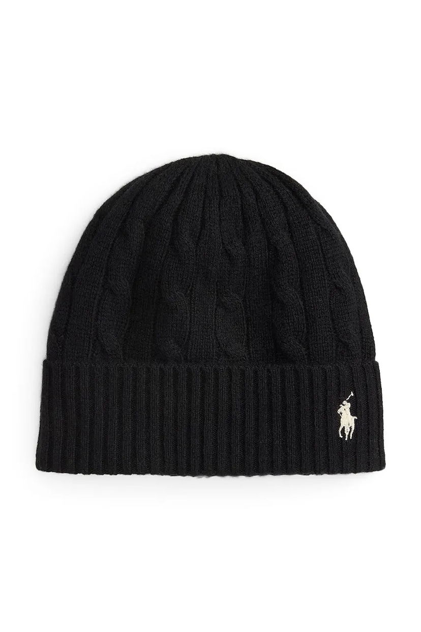 Mössa Polo by Ralph Lauren Polo Ralph Lauren Woolen Cable-Knit Beanie Svart | 455981442