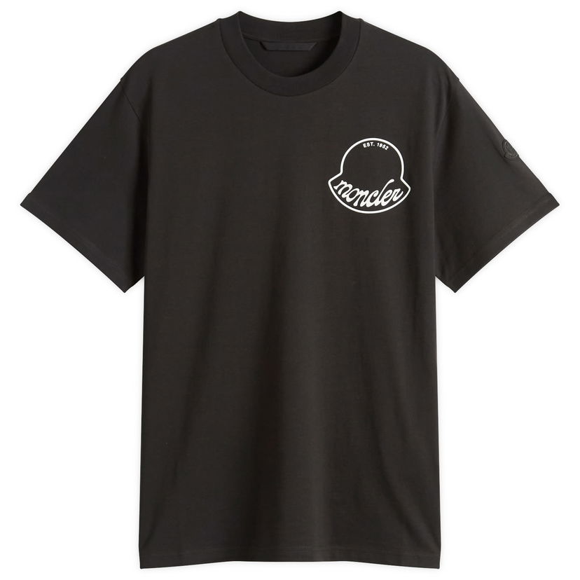 T-shirt Moncler Short Sleeve Logo T-Shirt, Size Large Svart | 8C000-13-89AJS-998