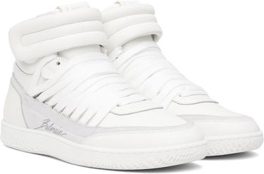 Kläder Balmain Balmain Swan Mid-Top Vit | EM0VH388LTSU, 3