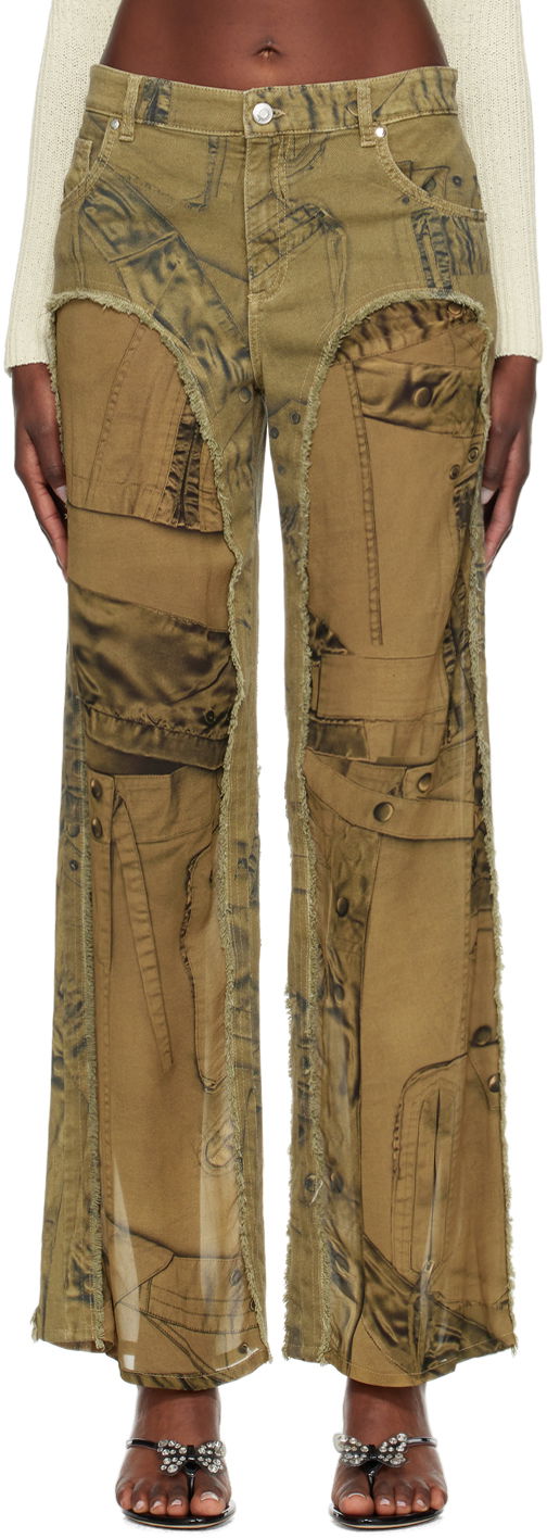 Jeans Blumarine Blumarine Cinch Straight-Leg Jeans Grön | P422P113A