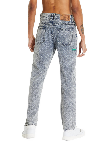 Jeans Pleasures Ingress 5 Pocket Denim Washed Blå | P23SP036 INDIGO