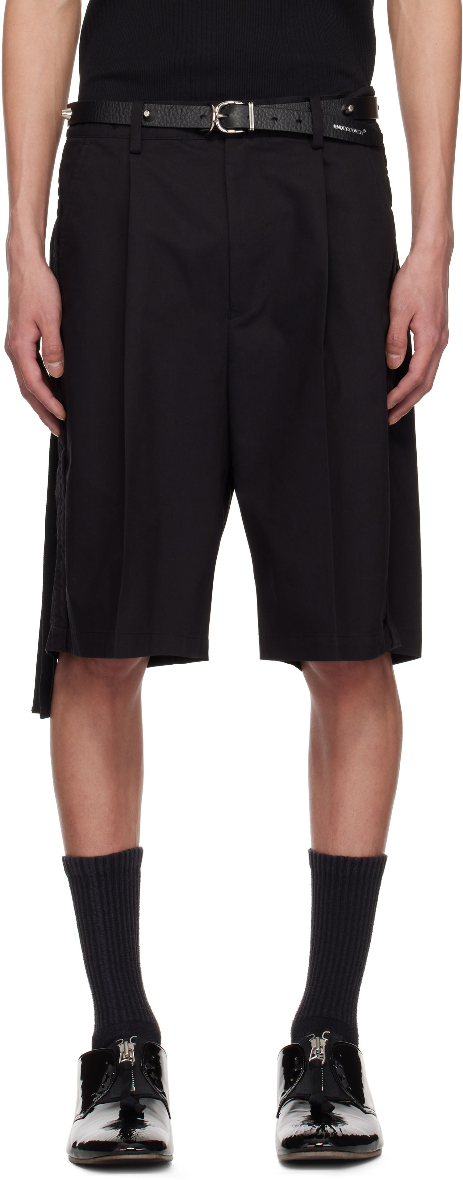 Shorts UNDERCOVER UNDERCOVER Pleated Shorts Svart | UP1E4506, 0