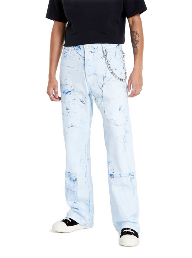 Jeans HERON PRESTON Overdyed Spray Canvas Carpenter Jeans Blå | HMCA027F22FAB0034500