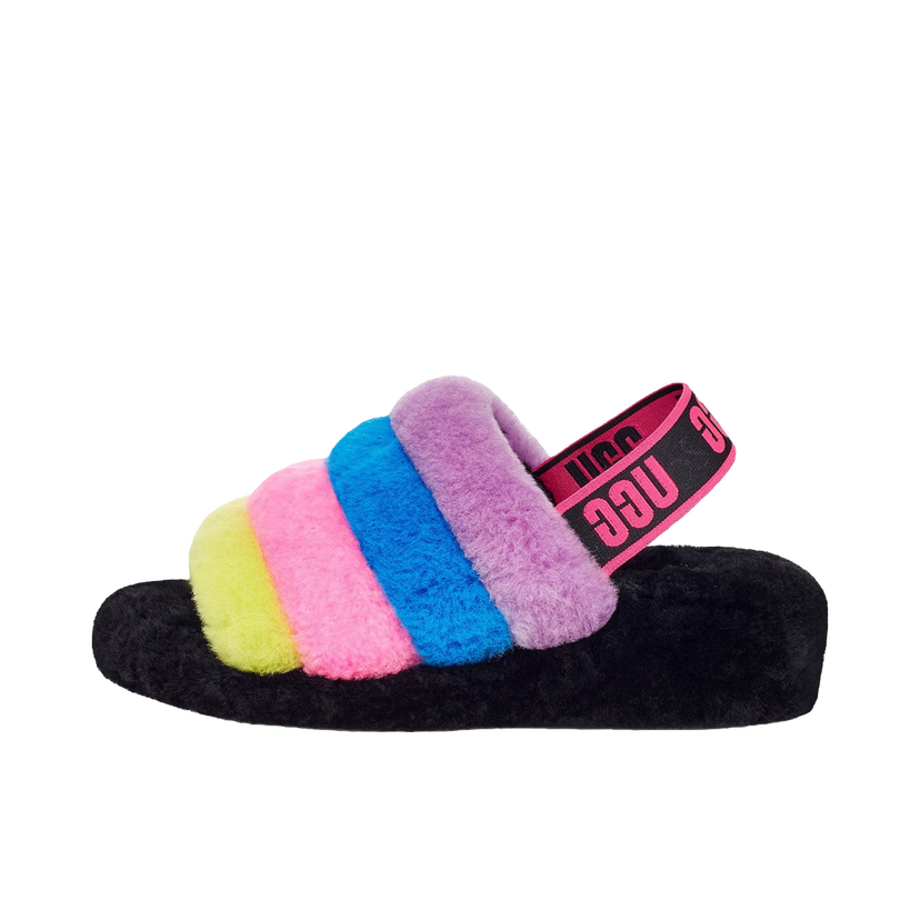 Sneakers och skor UGG Fluff Yeah Slide Black Taffy Flerfärgad | 1097169-BTPM