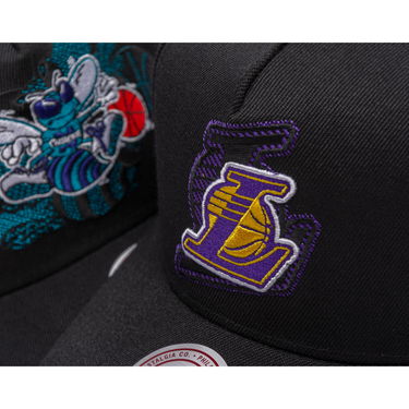 Keps Mitchell & Ness NBA Los Angeles Lakers Tilted Pro Snapback Cap Svart | HP12813-LALBLCK, 5