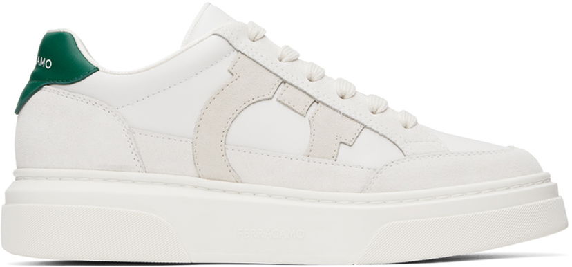 Kläder FERRAGAMO Ferragamo Gancini Outline Low Cut Vit | 769881