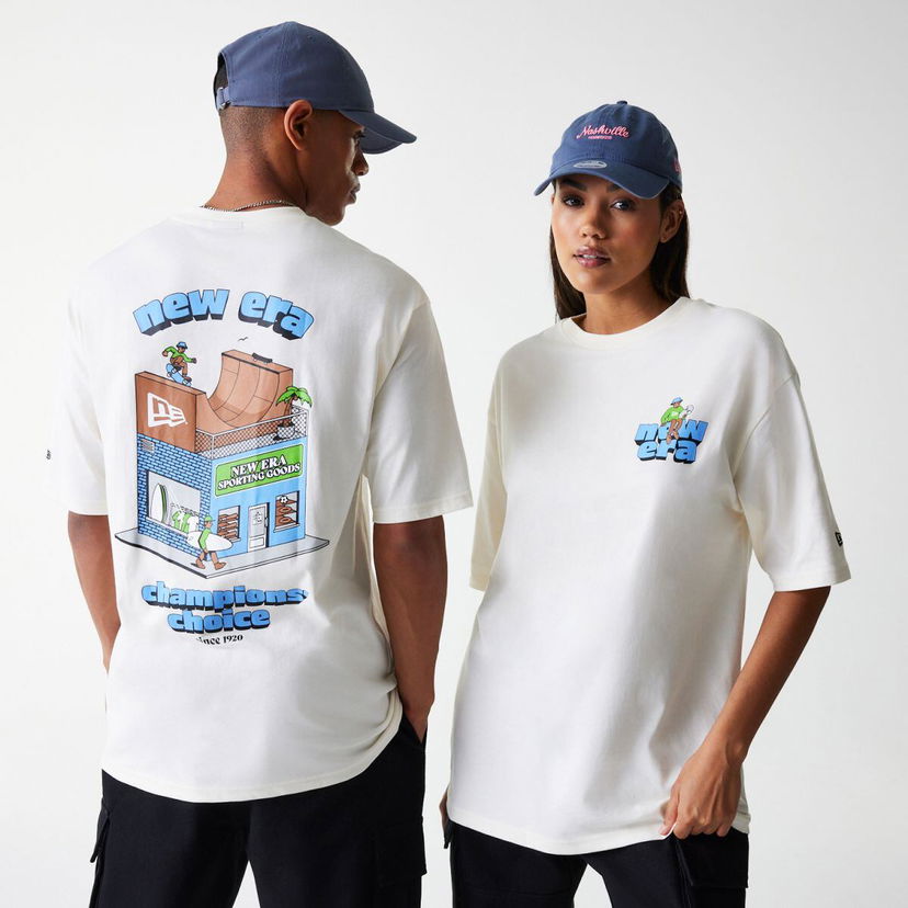 T-shirt New Era New Era Store Graphic T-Shirt Vit | 60684400