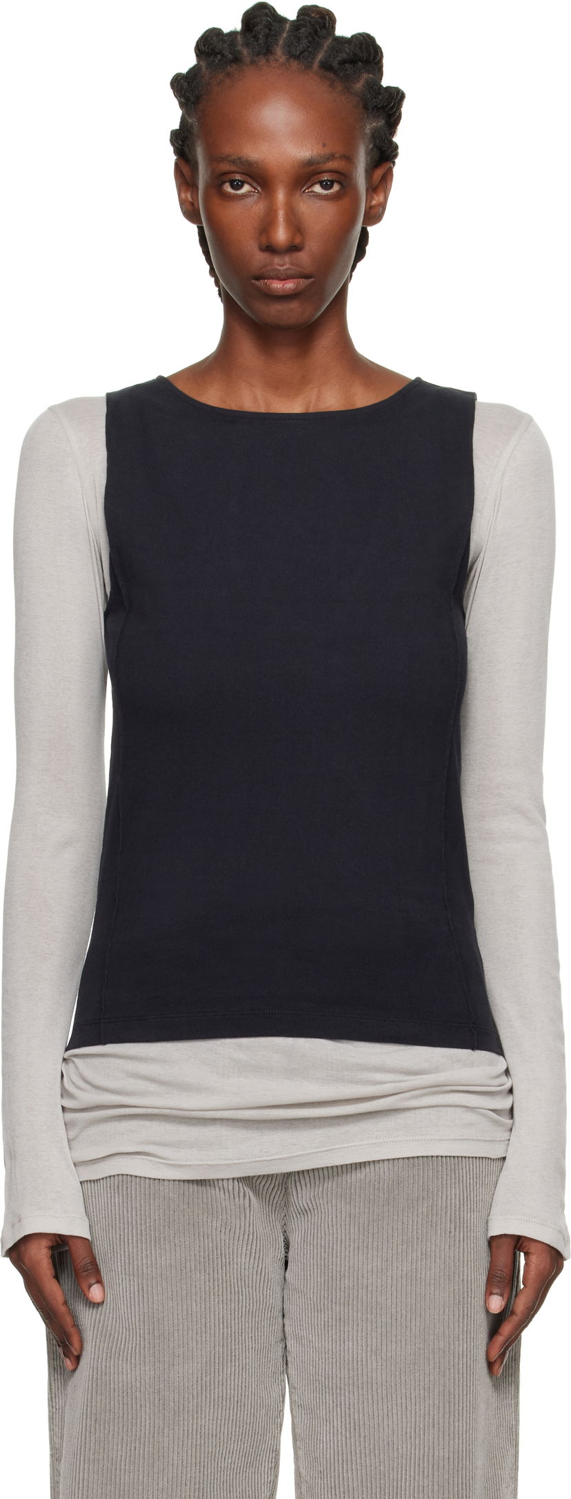Linne OUR LEGACY Sleeveless Lounge Top Svart | W4256LC