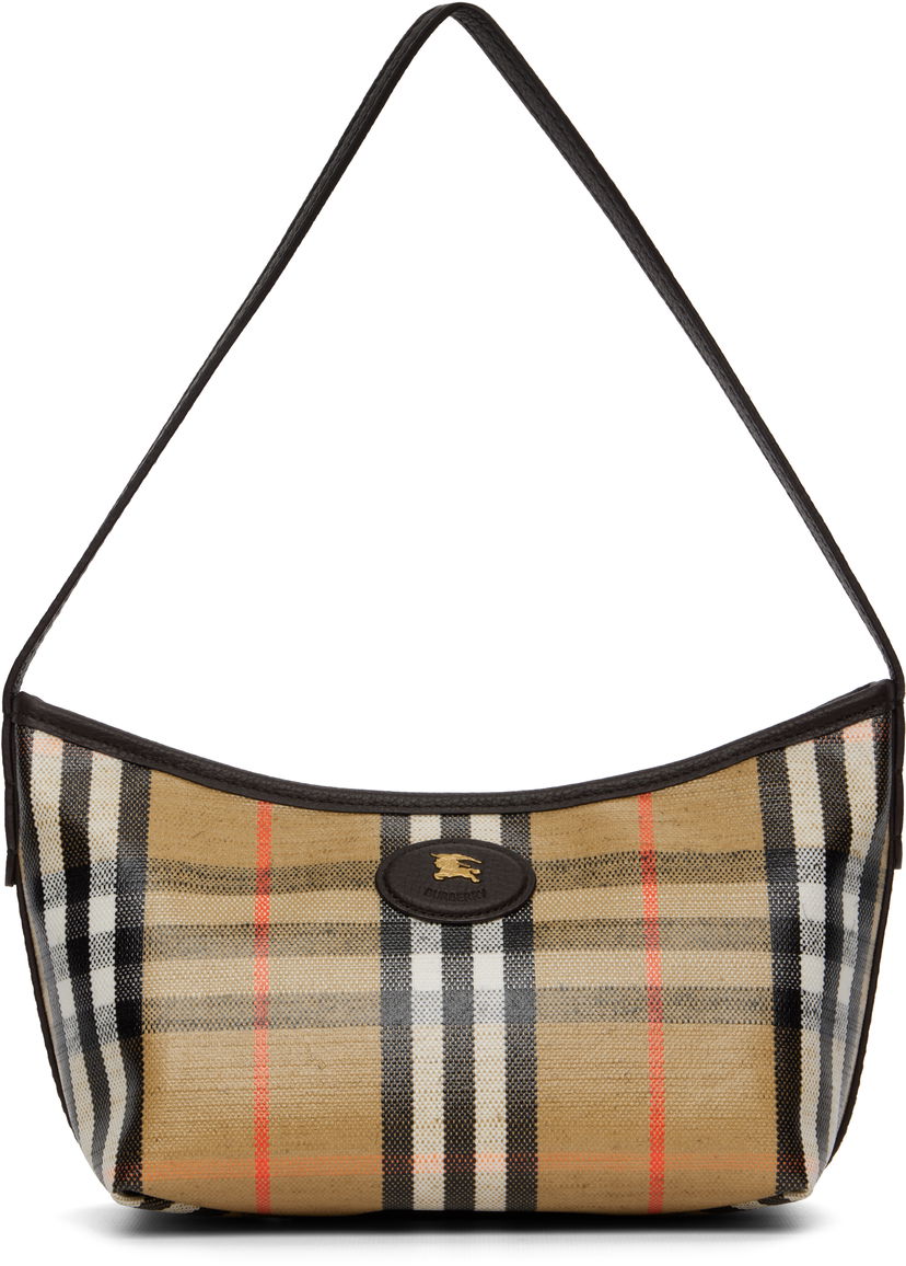 Axelväska Burberry Burberry Mini Highlands Shoulder Bag Beige | 8112278