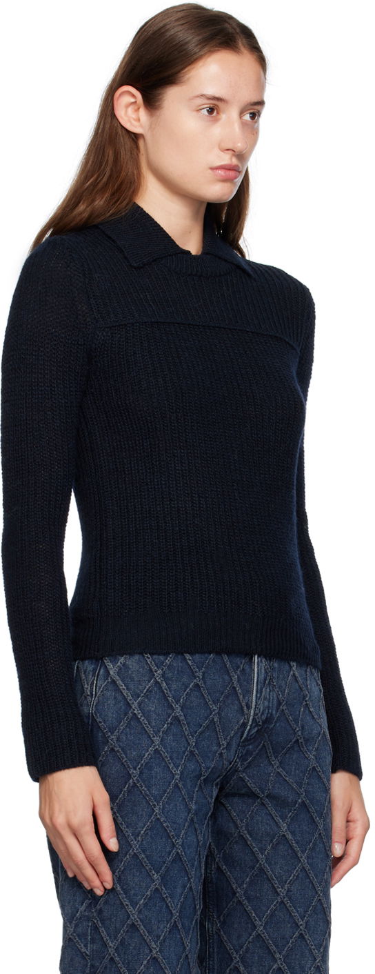 Sweater rag & bone Madix Knit Polo Top Blå | WAS24F023PB23, 1