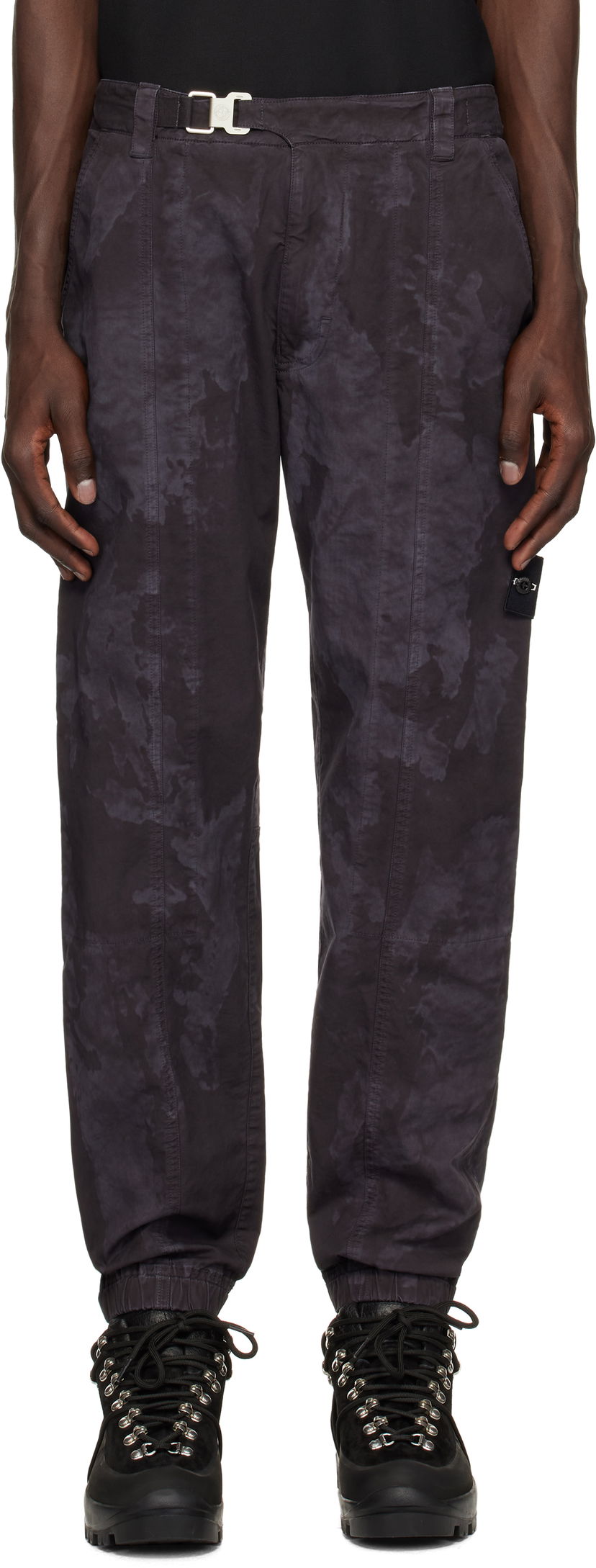 Cargo byxor Stone Island Stone Island Broken Twill 'OLD' Effect Cargo Pants Svart | K1S15 3100007 S0B78