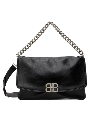Axelväska Balenciaga Large BB Flap Bag Svart | 748488 2AAI4