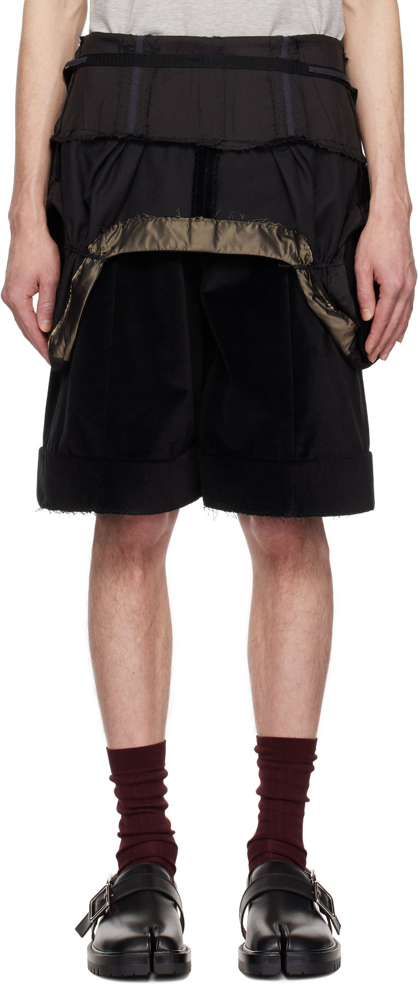 Shorts Maison Margiela Maison Margiela Multi-Wear Layered Shorts Svart | S51MU0071 S53367