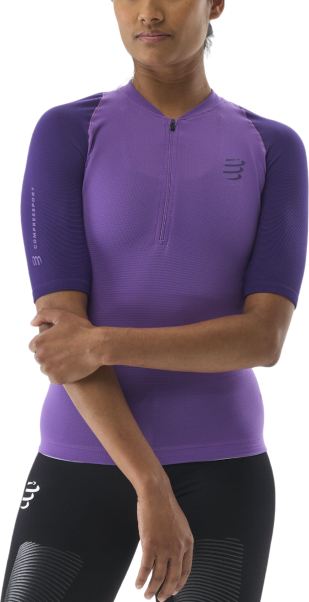 T-shirt Compressport Trail Racing Postural SS Top Purpur | atsw4913076l
