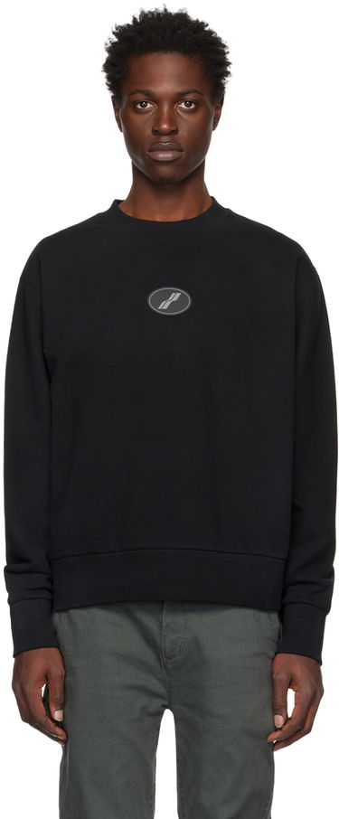Sweater We11done We11done Symbol Wappen Sweatshirt Svart | WD-TS3-22-719-U-BK, 0