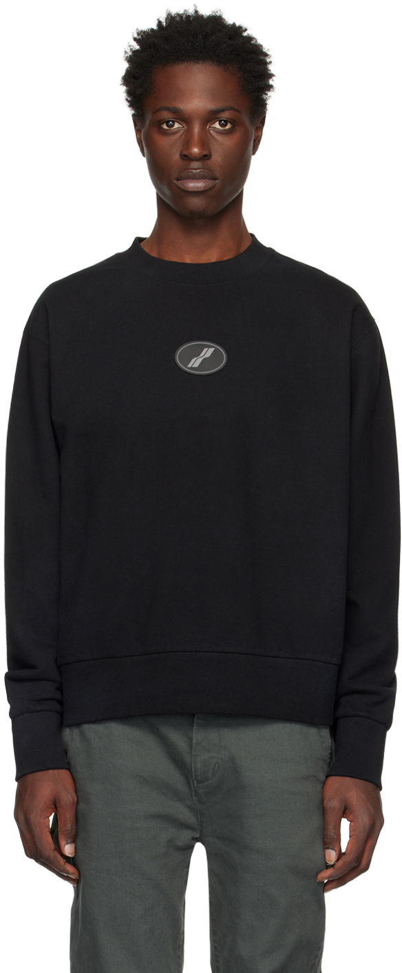Sweater We11done We11done Symbol Wappen Sweatshirt Svart | WD-TS3-22-719-U-BK