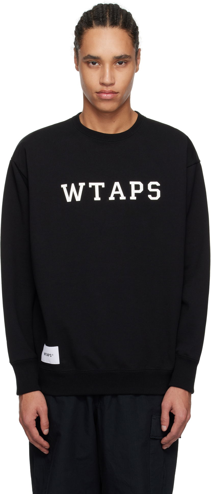 Sweater WTAPS WTAPS Cotton Academy Sweatshirt Svart | 251ATDT-CSM03