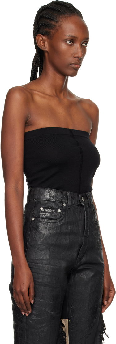 Linne Rick Owens Rick Owens Concordians Runway Ribbed Tube Top Svart | RO02E4674 WS, 1