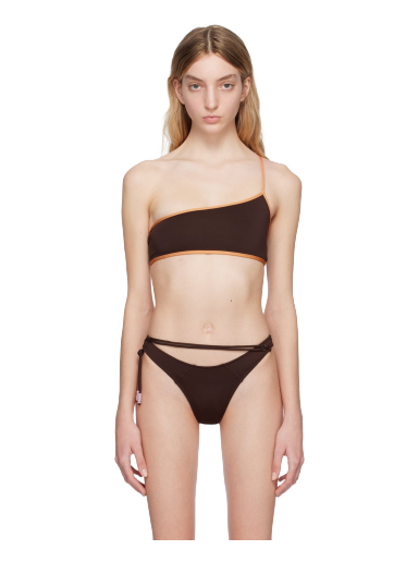 Badkläder Jacquemus Le Raphia 'Le Haut De Maillot Maio' Bikini Top Brun | 23E231SW026-2133