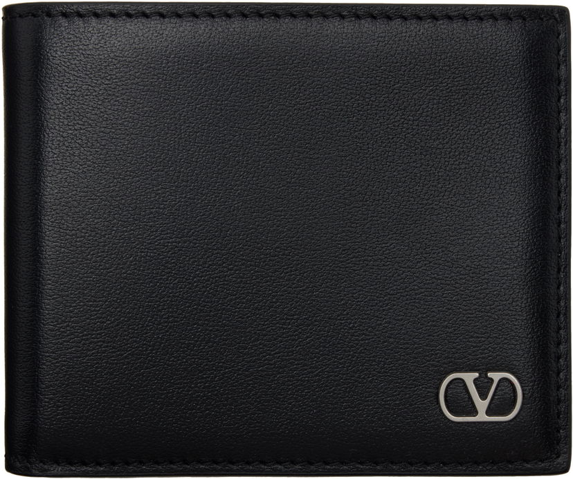 Plånbok Valentino Valentino Garavani VLogo Signature Grainy Calfskin Bifold Wallet Svart | 6Y2P0V08WVF