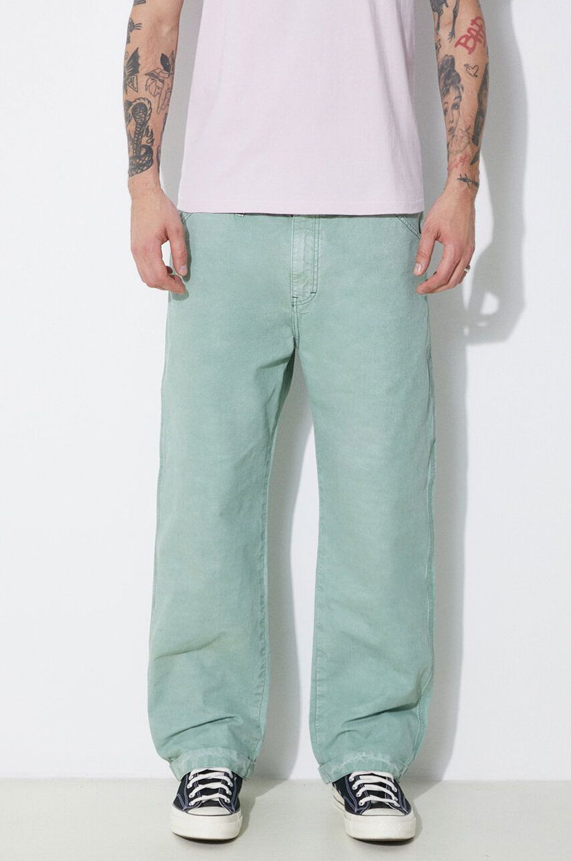 Cargo byxor Human Made Garment Dyed Painter Pants Grön | HM27PT008