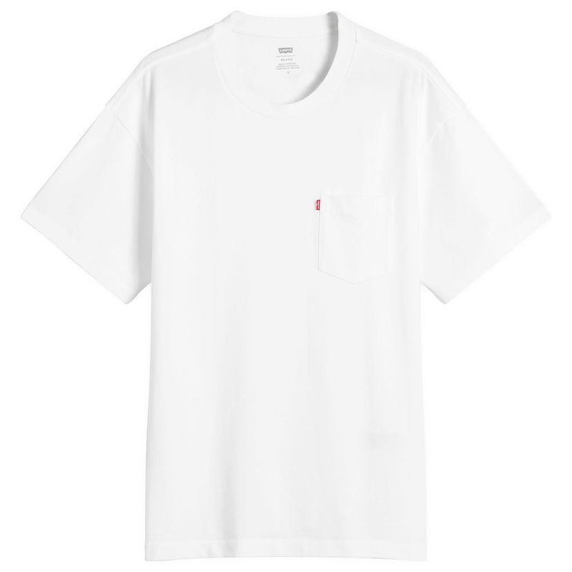 T-shirt Levi's Men's Red Tab Heavyweight Pocket Tee Vit | A8605-0000-WHT
