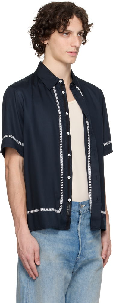 Skjorta rag & bone rag & bone Dalton Embroidered Shirt Mörkblå | MBW25PA027SVML, 1
