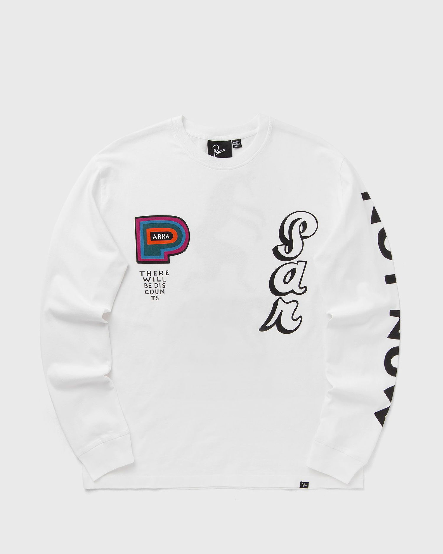 T-shirt By Parra Long Sleeve Graphic T-Shirt Vit | 53430, 0
