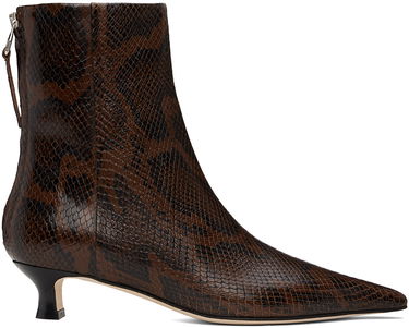 Kläder Aeyde Aeyde Zoe Snakeskin Ankle Boots Brun | A11-AB-TGRP35KT74-FW24-953-064, 0