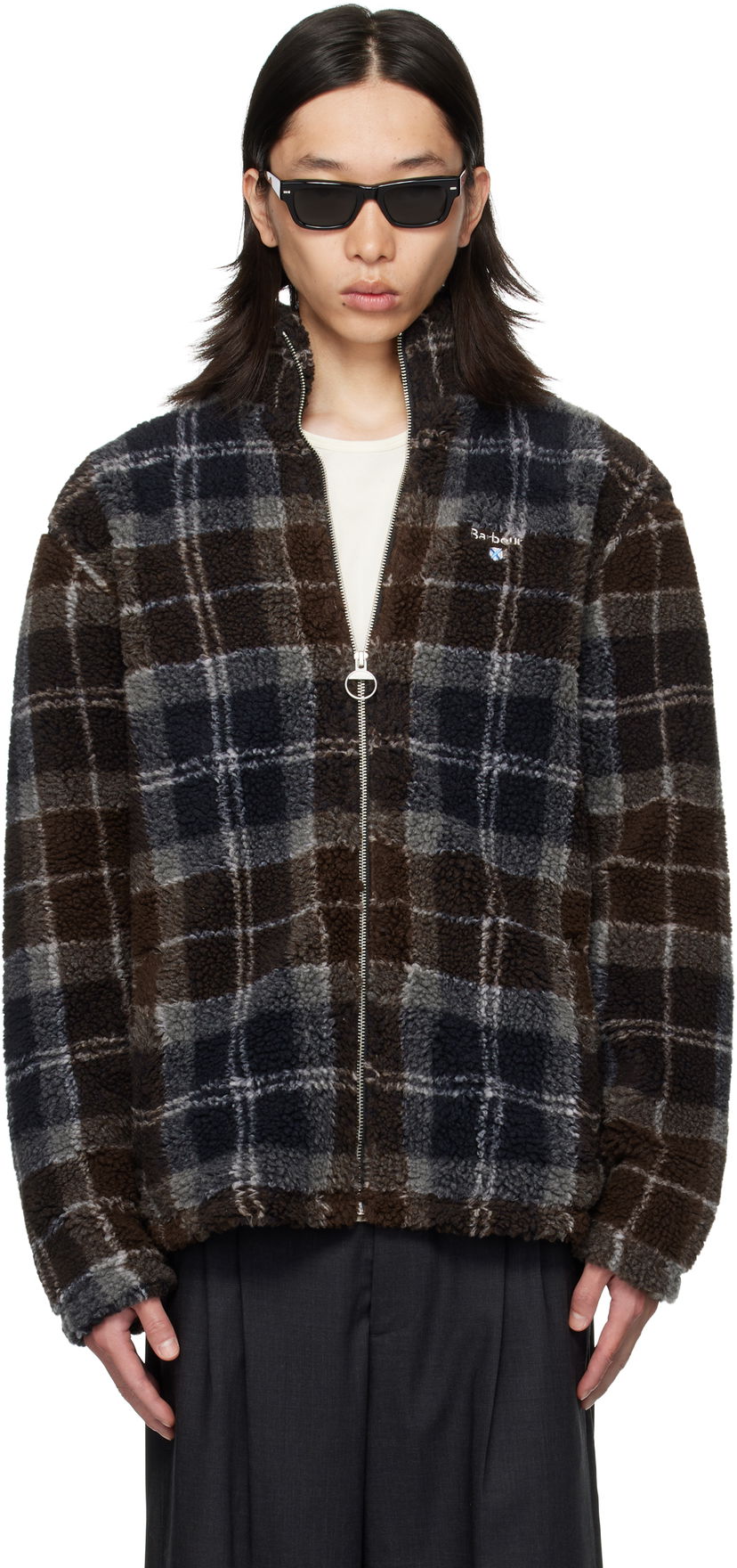 Jacka Barbour Barbour Tartan Sherpa Fleece Jacket Brun | MFL0187TN38