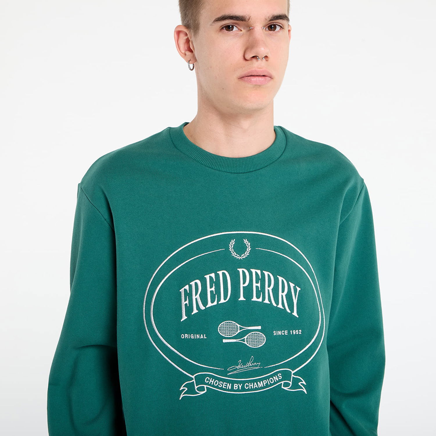 Sweatshirt Fred Perry Fred Perry Chosen By Champions Sweatshirt Grön | M1605 Z18, 1