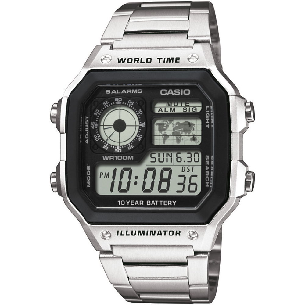 Klocka CASIO Collection Metallisk | AE-1200WHD-1AVEF, 0