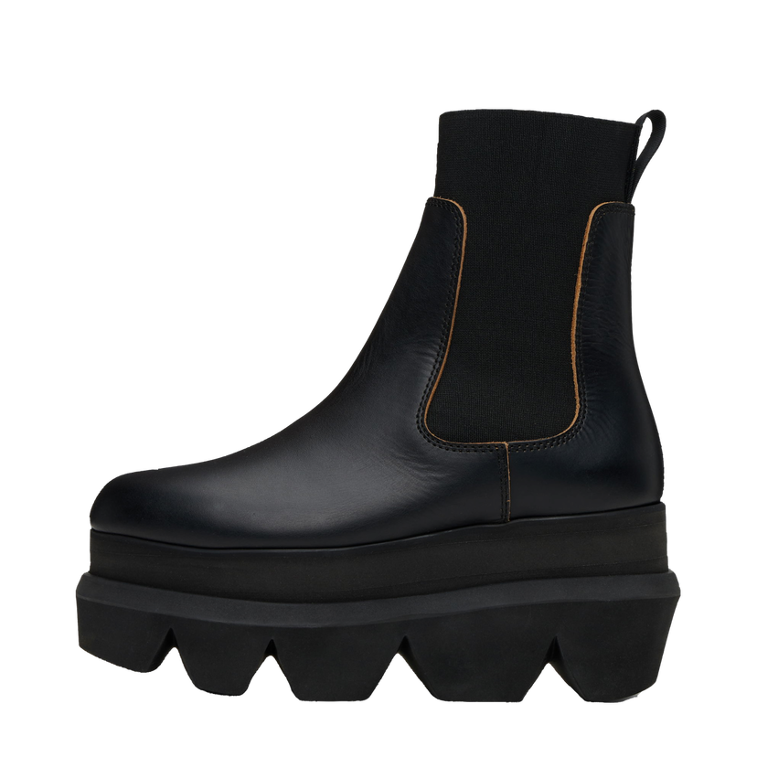 Sneakers och skor sacai Leather Chelsea Boots Svart | SCW-257