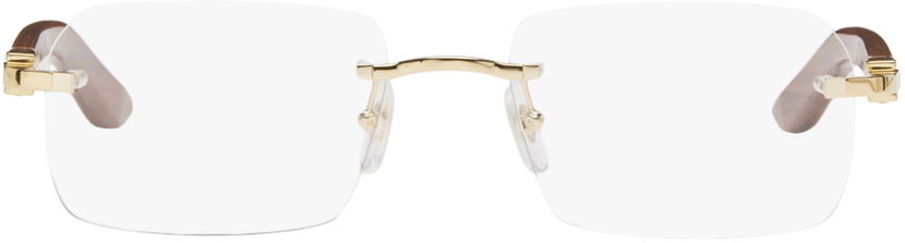 Solglasögon Cartier Rectangular Glasses Beige | CT0453O-004