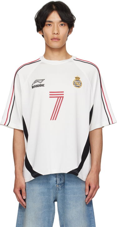 T-shirt Rhude Rhude Lundun Soccer Jersey T-Shirt Vit | RHPF25TT02729, 0