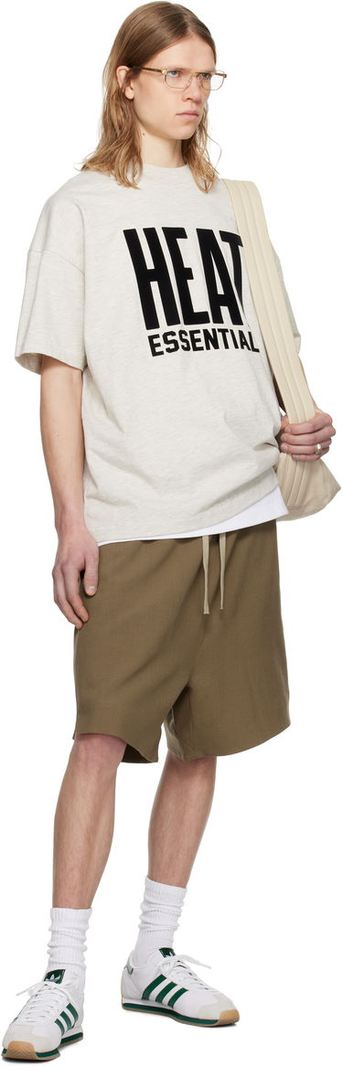 T-shirt Fear of God ESSENTIALS NBA Heat Short Sleeve T-Shirt Beige | 125AL244302F, 4