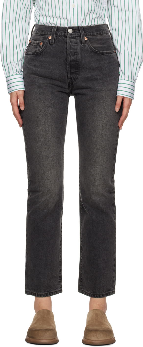 Byxor och jeans Levi's Black 501 Original Fit Jeans Svart | 12501-0452