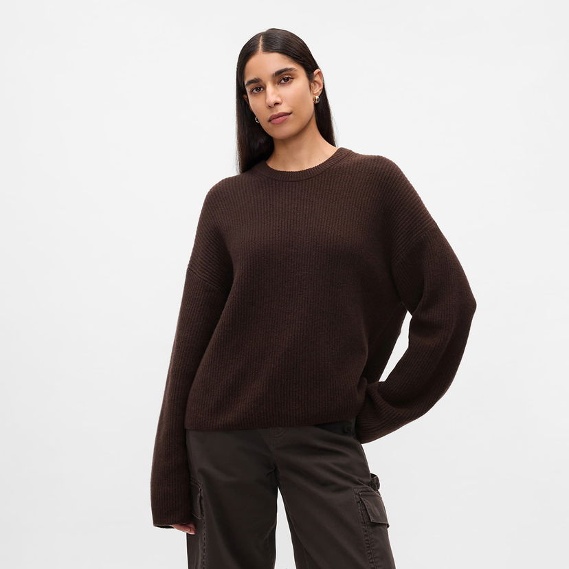 Sweater GAP Sweater Cashsoft Crew Pullover Terra Brown S Svart | 483763-01